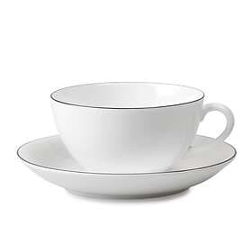Gustavsbergs Porslinsfabrik Natur Tea Cup with Saucer 30cl