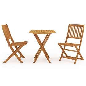 vidaXL 3 Piece Folding Garden Dining Set Solid Acacia Wood