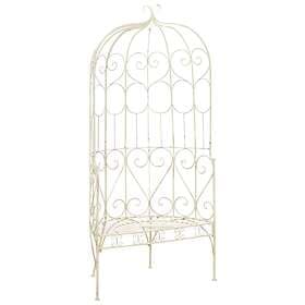 vidaXL Garden Bench 95 cm Iron Antique White