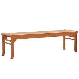 vidaXL 3-Seater Garden Bench 150 cm Solid Eucalyptus Wood