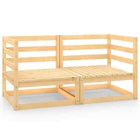 vidaXL Garden Corner Sofas 2 pcs Solid Pinewood