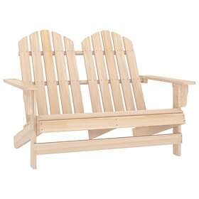 vidaXL 2-Seater Garden Adirondack Chair Solid Fir Wood