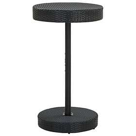 vidaXL Garden Table Black 60.5x106 cm Poly Rattan