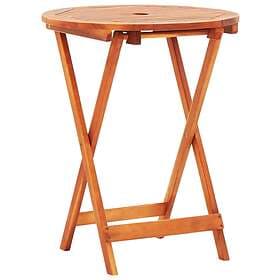 vidaXL Folding Garden Table Ø60x75 cm Solid Eucalyptus Wood