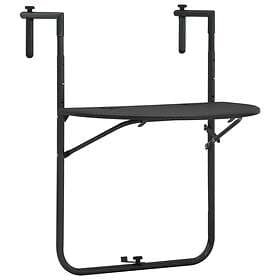 vidaXL Hanging Balcony Table Brown 60x64x83.5 cm Plastic Rattan Look