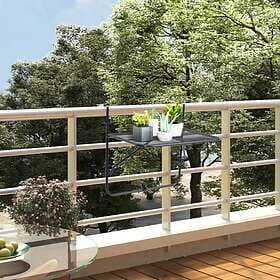 vidaXL Balcony Table Black 60x40 cm Steel