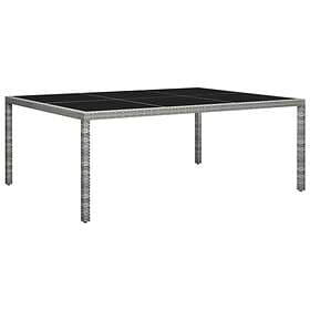 vidaXL Outdoor Dining Table Grey 200x150x74 cm Poly Rattan