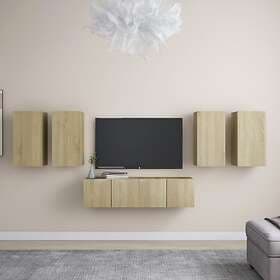 vidaXL 6 Piece TV Cabinet Set Sonoma Oak Chipboard