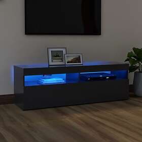 vidaXL TV Cabinet with LED Lights Grey 120x35x40 cm