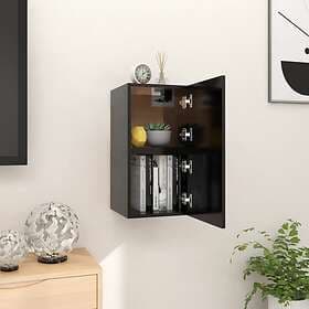 vidaXL Wall Mounted TV Cabinets 2 pcs Black 30.5x30x30 cm