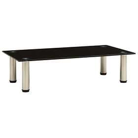 vidaXL TV Stand Black 60x35x17 cm Tempered Glass
