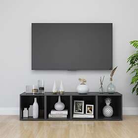 vidaXL TV Cabinets 4 pcs High Gloss Grey 37x35x37 cm Chipboard