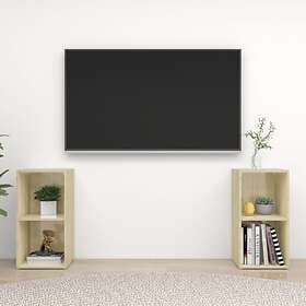 vidaXL TV Cabinets 2 pcs Sonoma Oak 72x35x36.5 cm Chipboard