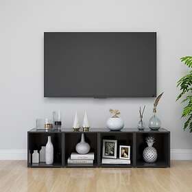 vidaXL TV Cabinets 4 pcs Grey 37x35x37 cm Chipboard