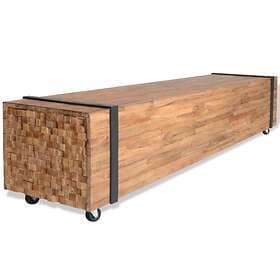 vidaXL TV Stand 110x30x32.5 cm Solid Teak Wood