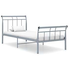 vidaXL Bed Frame Grey Metal 90x200 cm