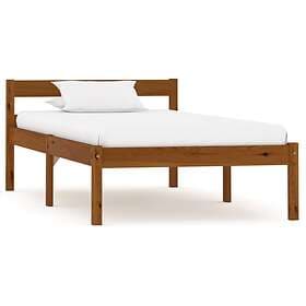 vidaXL Bed Frame Honey Brown Solid Pine Wood 100x200 cm