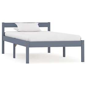 vidaXL Bed Frame Grey Solid Pine Wood 100x200 cm