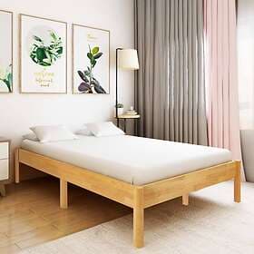 vidaXL Bed Frame Solid Oak Wood 140x200 cm