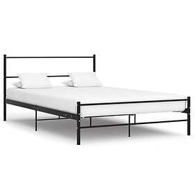 vidaXL Bed Frame Black Metal 140x200 cm