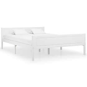 vidaXL Bed Frame Solid Pinewood White 160x200 cm