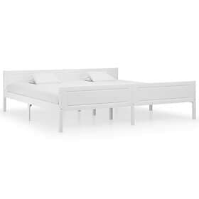 vidaXL Bed Frame Solid Pinewood White 200x200 cm