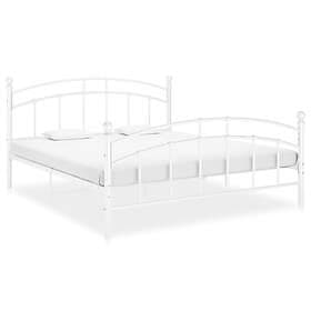 vidaXL Bed Frame White Metal 200x200 cm