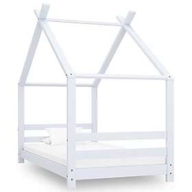 vidaXL Kids Bed Frame White Solid Pine Wood 80x160 cm
