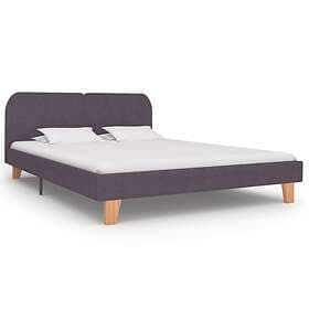 vidaXL Bed Frame Taupe Fabric 150x200 cm