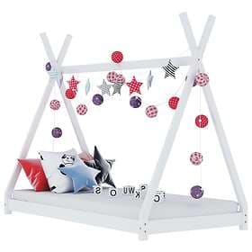 vidaXL Kids Bed Frame White Solid Pine Wood 70x140 cm