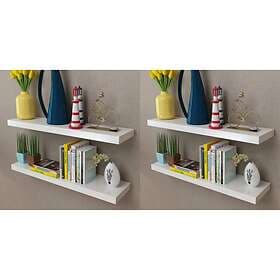 vidaXL Wall Shelves 4 pcs White 80 cm