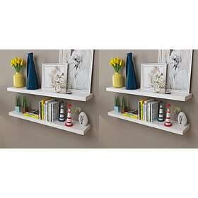 vidaXL Wall Shelves 4 pcs White 100 cm