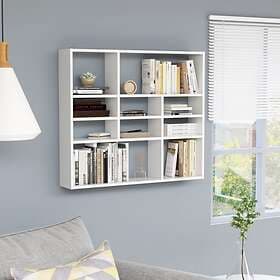 vidaXL Wall Shelf White 90x16x78 cm Chipboard