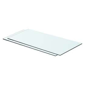 vidaXL Shelves 2 pcs Panel Glass Clear 60x25 cm