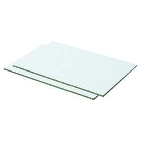 vidaXL Shelves 2 pcs Panel Glass Clear 50x25 cm