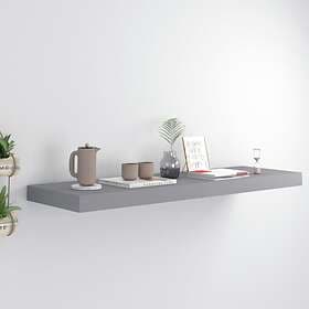 vidaXL Floating Wall Shelf Grey 80x23.5x3.8 cm MDF