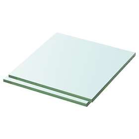 vidaXL Shelves 2 pcs Panel Glass Clear 30x30 cm