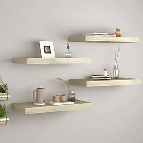 vidaXL Floating Wall Shelves 4 pcs Oak 50x23x3.8 cm MDF