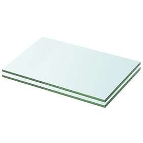 vidaXL Shelves 2 pcs Panel Glass Clear 20x25 cm
