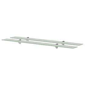 vidaXL Floating Shelves 2 pcs Glass 100x20 cm 8 mm