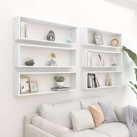 vidaXL Wall Cube Shelves 6 pcs White 100x15x30 cm Chipboard