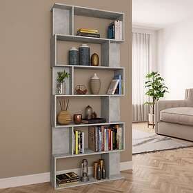 vidaXL Book Cabinet/Room Divider Concrete Grey 80x24x192 cm Chipboard
