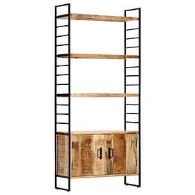 vidaXL 4-Tier Bookcase 80x30x180 cm Rough Mango Wood