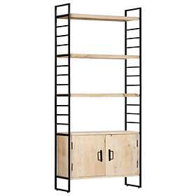 vidaXL 4-Tier Bookcase 80x30x180 cm Solid Mango Wood
