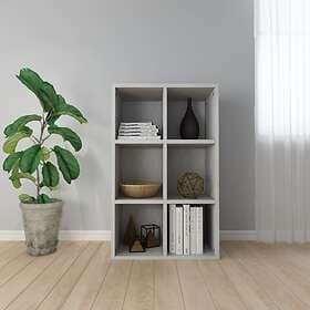 vidaXL Book Cabinet/Sideboard Concrete Grey 66x30x97.8 cm Chipboard