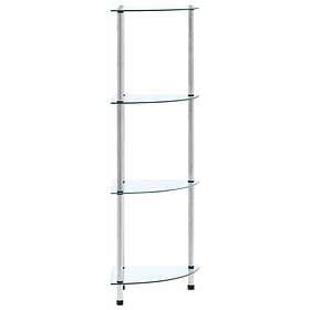 vidaXL 4-Tier Shelf Transparent 30x30x100 cm Tempered Glass