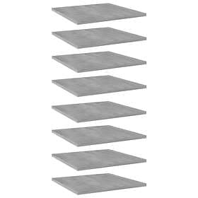 vidaXL Bookshelf Boards 8 pcs Concrete Grey 40x40x1.5 cm Chipboard