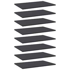 vidaXL Bookshelf Boards 8 pcs Grey 60x40x1.5 cm Chipboard