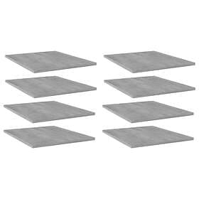 vidaXL Bookshelf Boards 8 pcs Concrete Grey 40x50x1.5 cm Chipboard