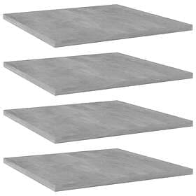 vidaXL Bookshelf Boards 4 pcs Concrete Grey 40x40x1.5 cm Chipboard